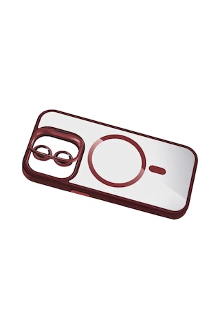 Twin Store Joko İphone 11 Remim Lensli Magsafe Standlı Kapak - Bordo Bzstwın