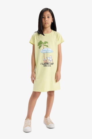 Defacto Kız Çocuk Baskılı Kısa Kollu Elbise E0658a825smyl282 Sarı