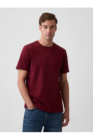 Gap V-frch Mını Logo Tee Erkek Bordo Tişört 799323015