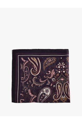 Koton Şal Desenli Kare Saten Fular Bandana Multıcolor 7wak50318aa Mavi