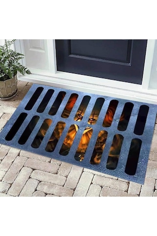 Moveevo 3d Halloween İllüzyon Palyaço Paspası - Su Emici Hızlı Kuruyan Çift Taraflı Kaymazsız - 40x60 Cm Diğer