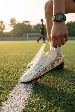Enoch Bej Çok Dişli Aerodinamik Profesyonel Futbol Ayakkabısı Bej