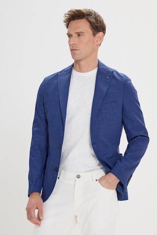 AC&Co / Altınyıldız Classics Erkek Lacı Slim Fit Dar Kesim Kırlangıç Yaka Desenli Ceket Lacı