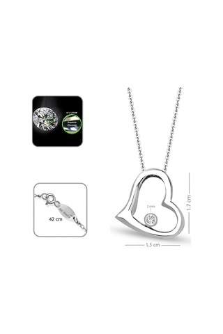 Kuyumcudukkani Zirconia Taşlı"kalp Figürlü"kolye - 32111-w-w Beyaz