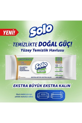 Solo Yüzey Temizlik Havlusu - 100 Yaprak Beyaz Sabun Ferahlığı 4'lü Set
