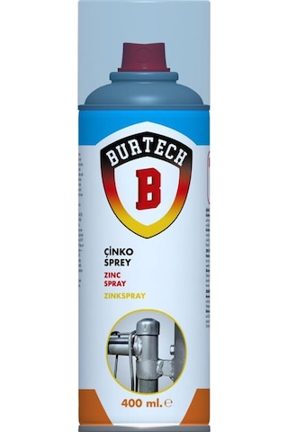 Burtech Çinko Sprey Galvaniz Koruyucu Zink Spreyi 400 ML