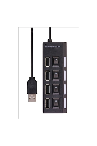 Thentech 4 Portlu Usb 3.0 Hub Çoklayıcı Bağımsız Açma Kapama Tuşlu Led Işıklı Yüksek Hızlı Dosya Aktarımı