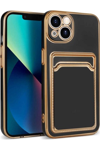 Apple Uyumlu iPhone 13 Pro Max Kılıf Zore Bark Kartlıklı Kapak Mavi