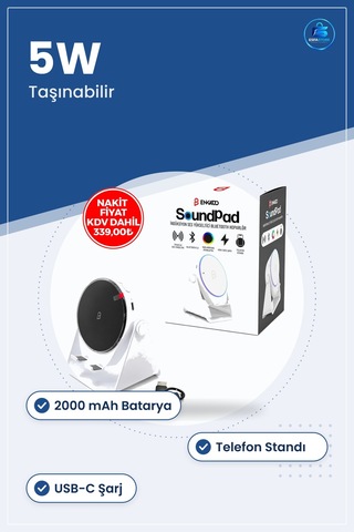 Bluetooth Hoparlör Taşınabilir Soundpad 5w 2000mah Telefon Standl