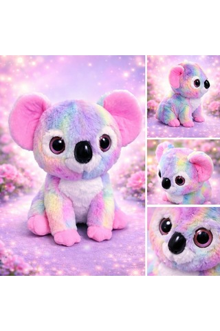 Koala Peluş Oyuncak 30 Cm Açık Pembe