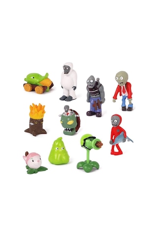 Plants And Zombies Zombiler+ Bitkiler 10 Adet 3-7 Cm Figur Set