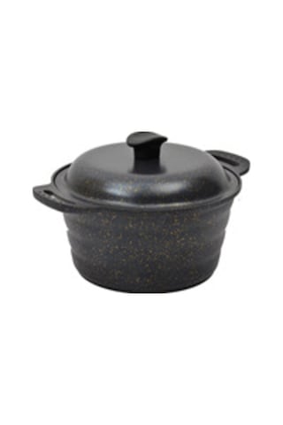 Campout Granit Döküm Kamp Tenceresi 24 Cm Siyah