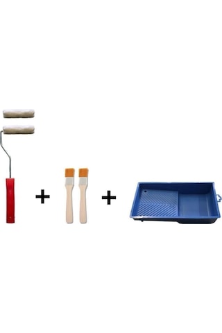 Kadife Rulo Fırça Seti 10cm Büyük Set Kadife Rulo Fırça Seti 10cm Büyük Set