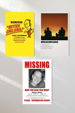 "breaking Bad" Ahşap Poster Üçlü Set 20 30 Cm - 593566409