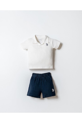 U.S. Polo Assn. Erkek Bebek 2 Li Şort T-şhirt Takım Lacivert-2288 Lacivert
