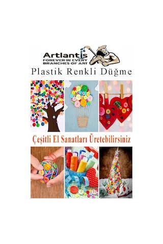 Renkli Düğme Plastik 2.5 Cm 100 Lü 1 Paket 25mm Plastik Renkli Düğme Dikiş Parlak Yuvarlak 4 Delikli Düğme Etkinlik Okul