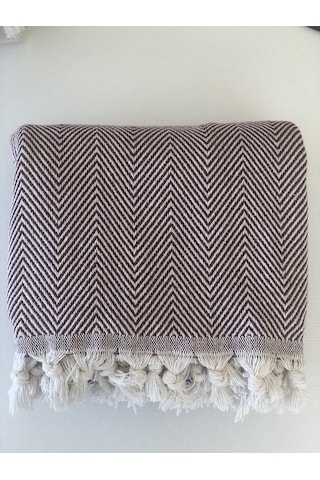 Bordo Pamuklu Tekli Koltuk Berjer Örtüsü, Şalı 150x170cm Bordo