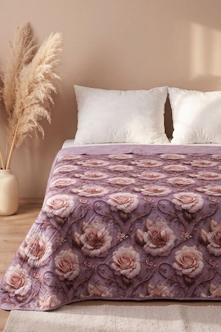 Bahar Renkleri 5d Çok Amaçlı Tek Kişilik Baskılı Pike & Yatak Örtüsü 160x220 Cm Çok Renkli