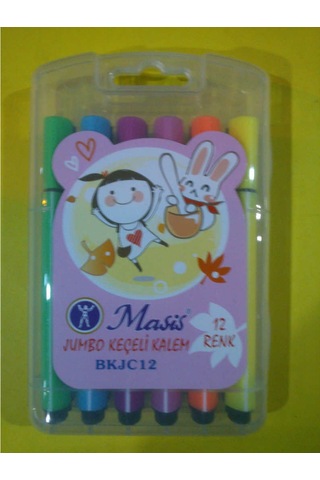 Keçe Kalem Jumbo 12 Renkli Masis Marka