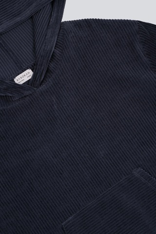 (KIDS GIRL) KADİFE KAPÜŞONLU SWEATSHIRT LACİVERT Lacivert