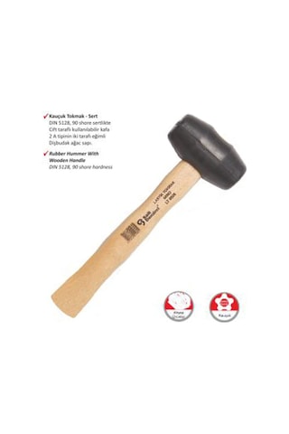 Ağaç Saplı Lastik Tokmak No:70