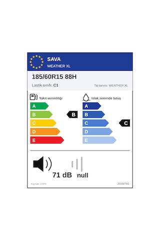 Sava 185/60 R15 88H XL Weather Dört Mevsim Lastiği 2026
