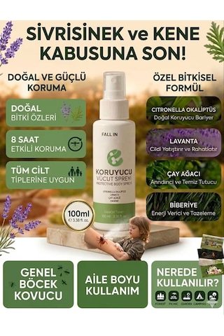 Doğal Koruyucu Sprey Sivrisinek, Kene Ve Genel Böcek Kovucu