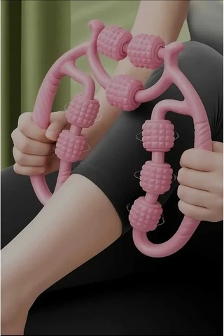 9 Tekerlekli Yoga Fitness Silindiri Roller 4741 Açık Mavi