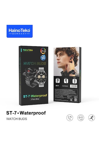 Haino Teko Germany St-7 Watch Buds Kulaklıklı Akıllı Saat Bluetooth Arama, Suya Dayanıklı Smart Watch Android & İos Uyumlu 1.22"