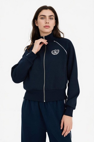 Defacto Loose Fıt Yarım Balıkçı Yaka Kalın Sweatshirt Kumaşı Hırka G8117ax26spnv256 Lacivert-nv256