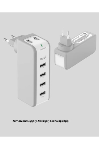 Zaman Kontrollü Şarj Cihazı 30w Hızlı Şarj Ve Çoklu Usb Çıkışı 0-2