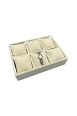 Dobric Model Süet Kaplama Krem Renk 24/18 Cm Yastıklı Çekmece İci Takı Düzenleyicisi