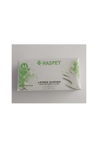 Has-pet Haspet Latex Pudrasız Eldiven Medium 100'lü