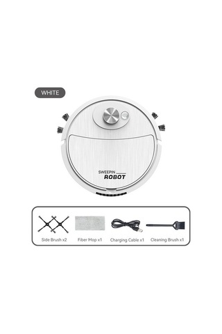 Fastbuy Akıllı Haritalamalı 3 Lü Robot Süpürge: 2000pa Emiş, Otomatik Şarj, Halı/sert Zemin Temizleyici, Siyah Siyah