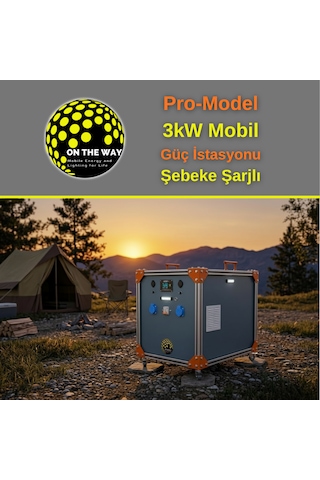 Otw Pro-model 3000w Mobil Güç İstasyonu Lifepo4 Bataryalı Şebeke Şarjlı