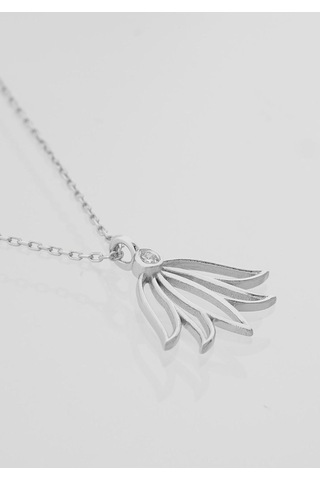 Pırlanta Lotus Çiçeği Kolye Beyaz 08286402