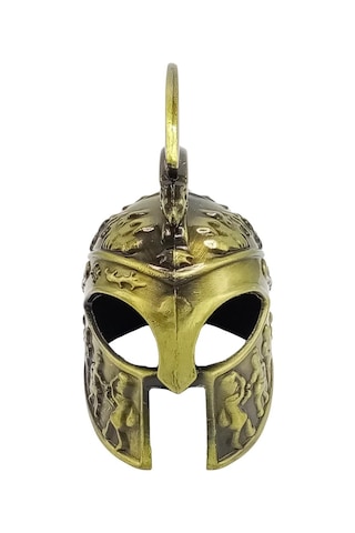 Metal Gold Leonidas Sparta Miğferi Biblo 10 Cm