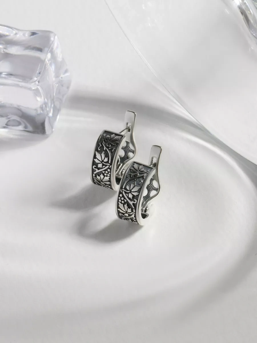 Serebro Rossii Ortodoks Küpe Gümüş 925 Üzüm Asması 28457875 Diğer