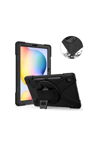 Northcity Galaxy Tab S6 Lite 10.4 Amazing Kılıf - 360 Dönüş, Siyah Ve Korumalı Tablet Kılıfı