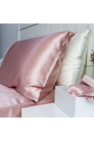 Antibakteriyel Terletmeyen İpek Saten Yastık Kılıfı 2'li 50x70 Pembe Pembe