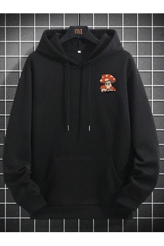 Altamira Unisex Mushroom Baskı Kapüşonlu Sweatshirt 001
