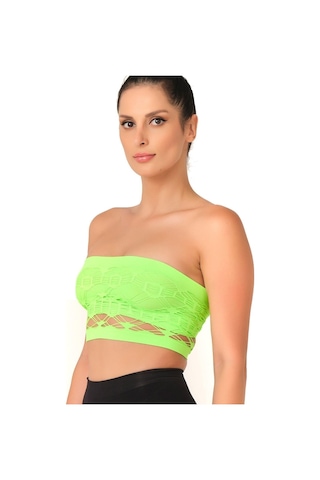 Yeşil Mı Emay 4050 Double Örgü Toparlayıcı Straplez Büstiyer Yeşil