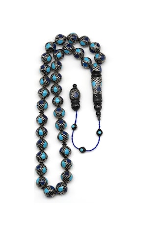 Gümüş İşlemeli Kuka Tesbih 11 X 12 Mm İstanbul Kesim