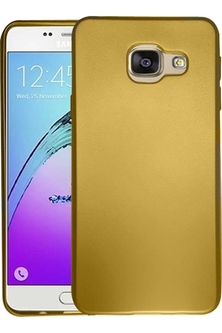 Samsung Uyumlu Galaxy A5 2016(A510) Arka Kapak Silikon Kılıf + Temperli Cam Ekran Koruyucu