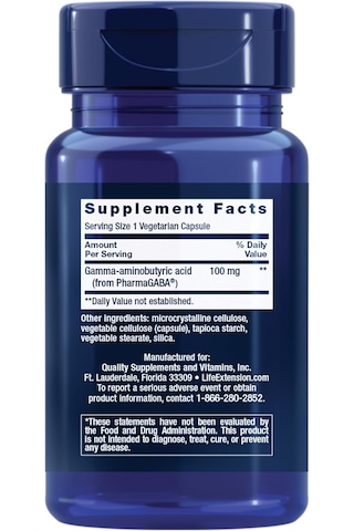 Life Extension Gaba Support Mood Support Sleep Relaxation 60 Caps