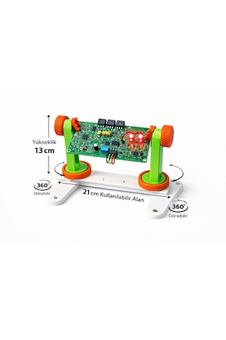 360 Pcb Tutucu 21 Cm Ayarlı 13 Cm Yükseklik Elektronik Kart Lehim Standı