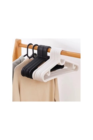 30 Adet Alan Tasarruflu Slim Plastik Elbise Askısı 50cm