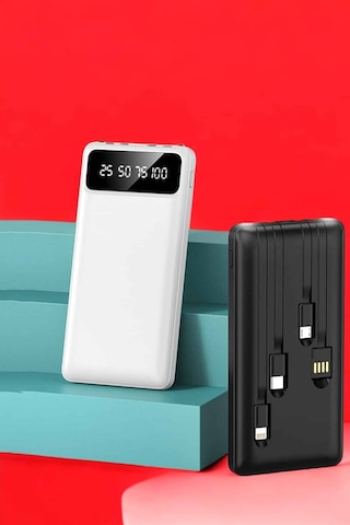 Powerbank 20.000 Mah Lcd Ekran Usb Lightning Type-c Uyumlu İos Semeglbl - 22 Ve Android Çok Renkli