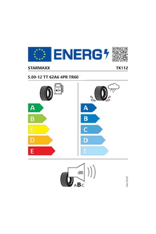 Starmaxx 5.00-12 Tt 62a6 4pr Tr60 Çapa Makinesi Lastiği Üretim Yılı:2025