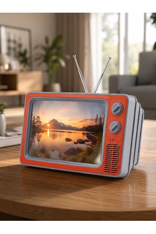 12 İnç Telefon Ekran Retro Tv Tasarımlı Hd Fresnel Lens Taşınabilir Mobil Ekran - Lisinya